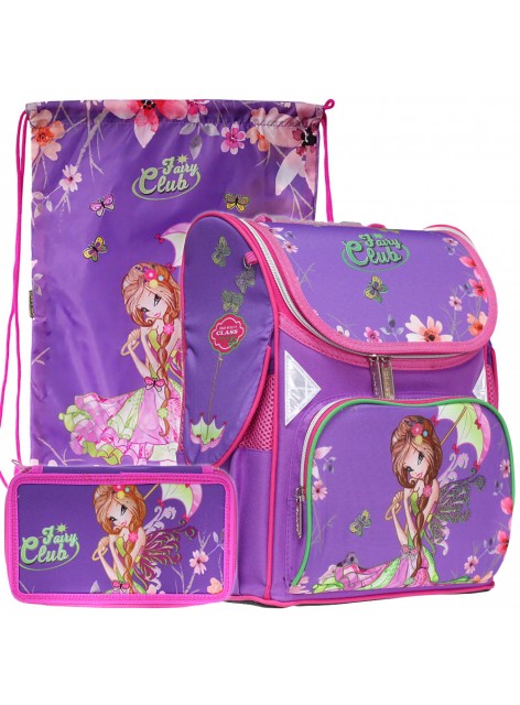 Рюкзак в комплекте 3 в 1 Fairy Club CLASS 9917+9947+99505