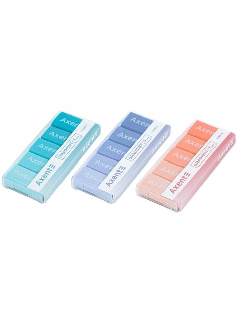 Набір гумок 5 шт. в боксі, асорті AXENT Gradient 1199-A