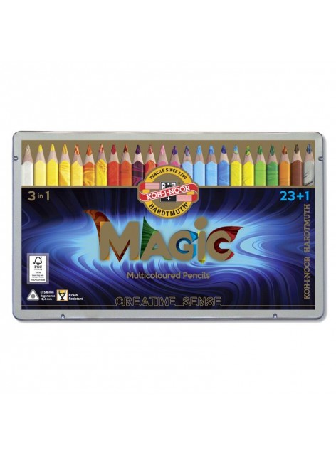 Карандаши многоцветные KOH-I-NOOR MAGIC, 23 штуки