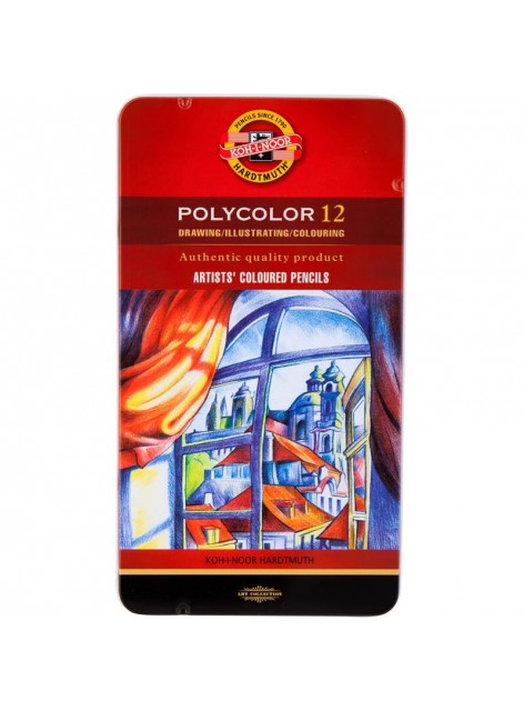 Карандаши художественные KOH-I-NOOR POLYCOLOR, 12 цветов