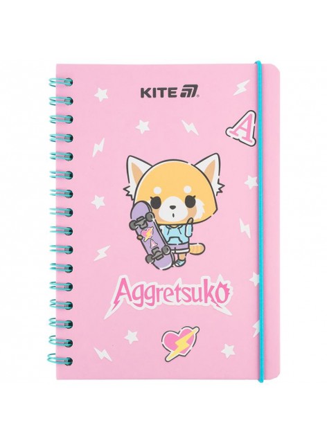 Блокнот на спіралі A5, 80 аркушів Kite Aggretsuko AR25-190