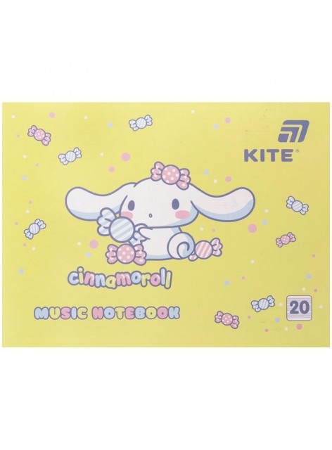 Зошит для нот А5, 20 аркушів Kite Cinnamoroll CR26-405 Зошит для нот А5, 20 аркушів Kite Cinnamoroll CR26-405