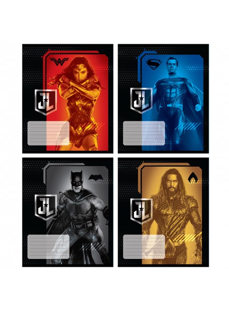 Тетрадь 24 листа, клетка (4 шт.) KITE DC Comics DC20-238