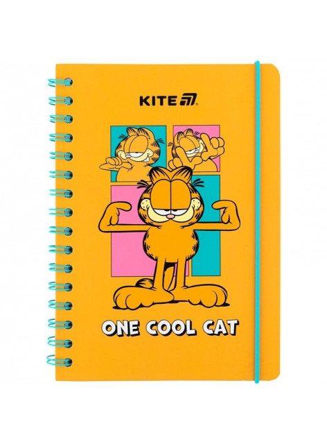 Блокнот на спіралі A5, 80 аркушів Kite Garfield GF25-190