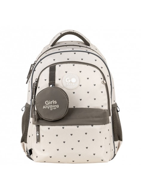 Рюкзак шкільний GoPack Beige Polka Dots GO26-182M-3