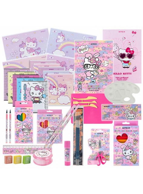 Набір канцтоварів 29 предметів Kite Hello kitty HK24-000-29 Набір канцтоварів 29 предметів Kite Hello kitty HK24-000-29