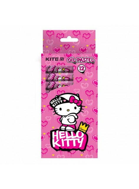 Пастель масляная, 12 цветов KITE Hello kitty HK21-071