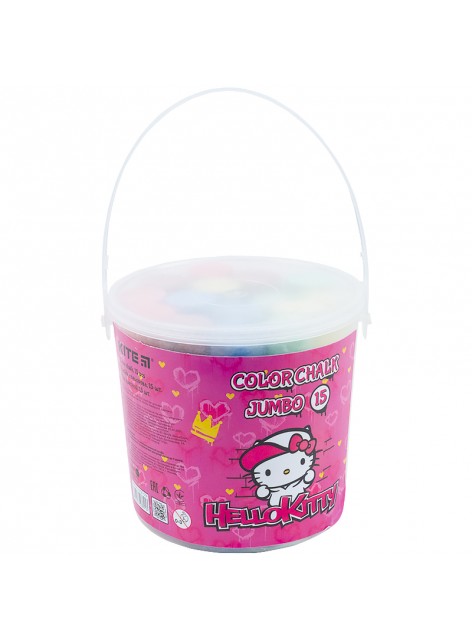 Мел цветной Jumbo, 15шт. KITE Hello kitty HK21-074
