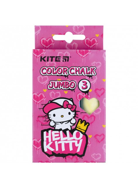 Мел цветной Jumbo, 3 цвета KITE Hello kitty HK21-077