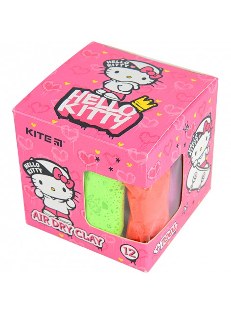 Пластилін повітряний, 12 кольорів+формочка Kite Hello kitty HK22-135