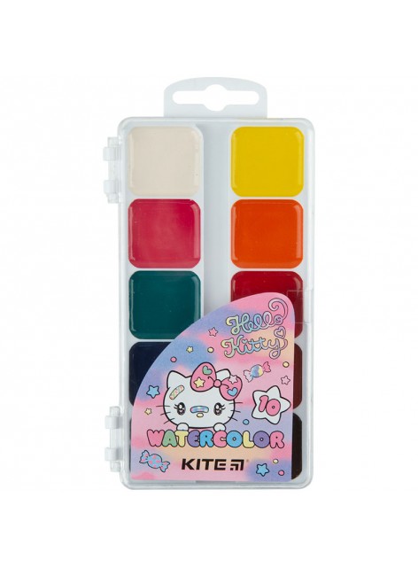 Фарби акварельні 10 кольорів Kite Hello kitty HK23-060