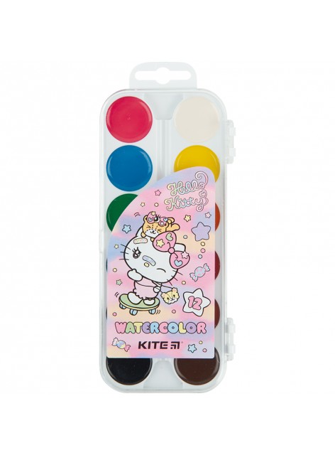 Фарби акварельні 12 кольорів Kite Hello kitty HK23-061