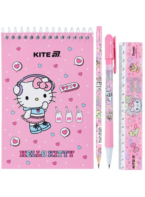Набір канцтоварів 4 предмети Kite Hello Kitty HK24-003-1