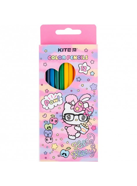 Олівці кольорові 12 кольорів Kite Hello kitty HK24-051