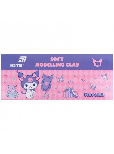 Пластилін 18 кольорів, 360 г Kite Kuromi HK24-085 Пластилін 18 кольорів, 360 г Kite Kuromi HK24-085