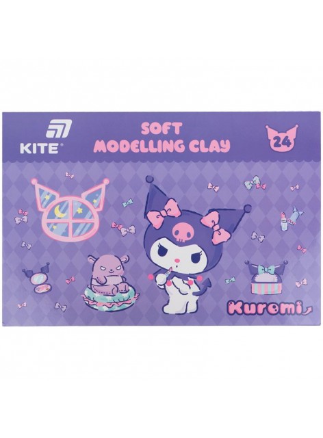 Пластилін 24 кольорів, 480 г Kite Kuromi HK24-089