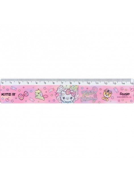 Лінійка пластикова 15 см Kite Hello kitty HK24-090-2
