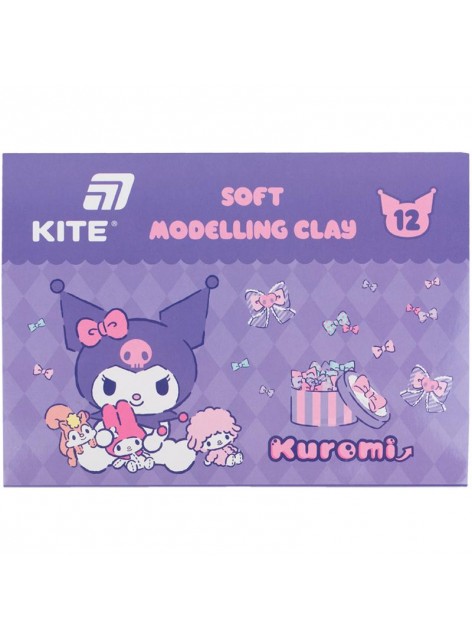 Пластилін восковий, 12 кольорів KITE Kuromi HK24-1086 Пластилін восковий, 12 кольорів KITE Kuromi HK24-1086