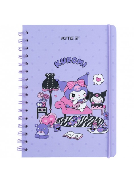 Блокнот на спіралі А5, 80 аркушів Kite Kuromi HK24-190 Блокнот на спіралі А5, 80 аркушів Kite Kuromi HK24-190