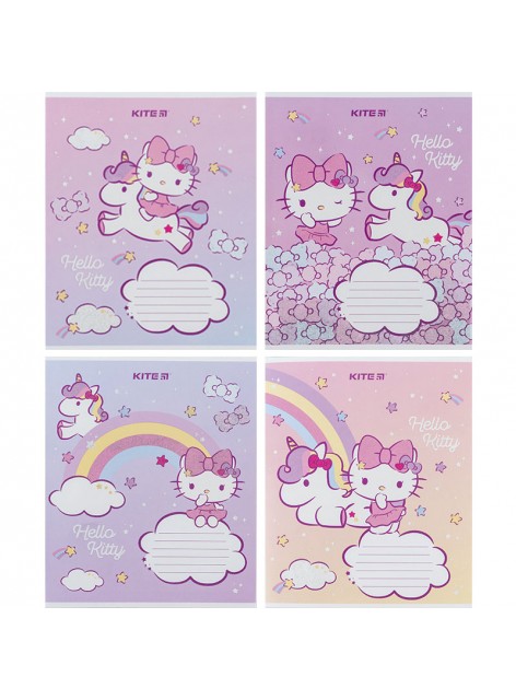 Зошит 12 аркушів, коса лінія (1 шт.) Kite Hello Kitty HK24-235-1