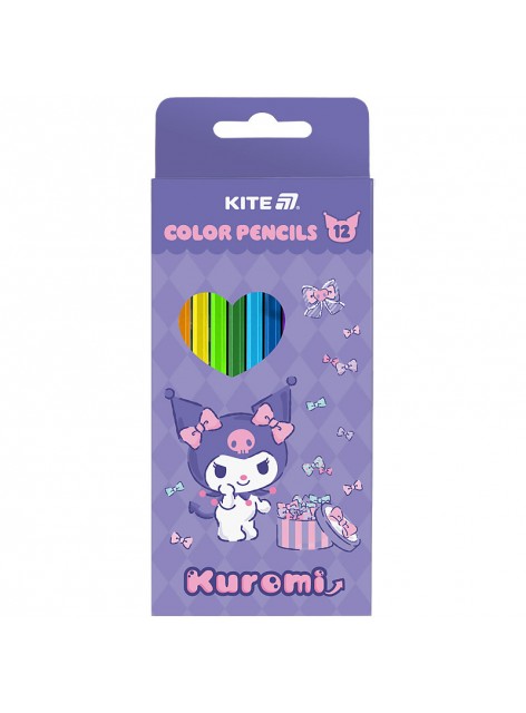 Олівці кольорові 12 кольорів Kite Kuromi HK25-051-2