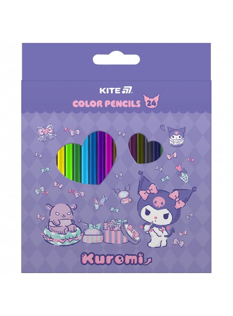 Олівці кольорові 24 кольори Kite Kuromi HK25-055
