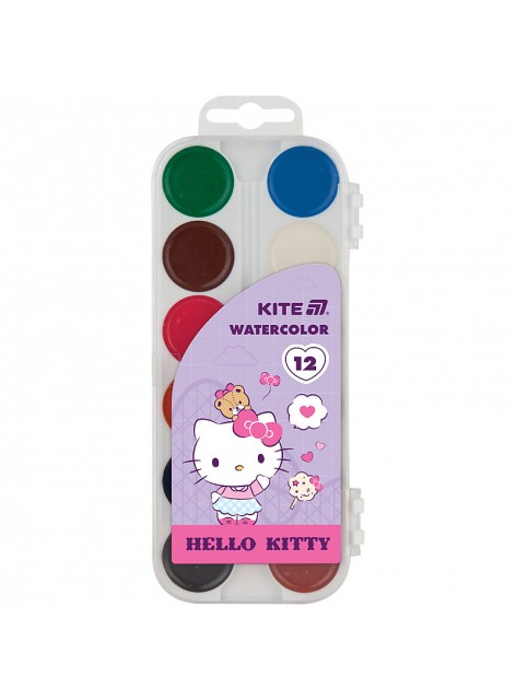 Фарби акварельні 12 кольорів Kite Hello kitty HK25-061