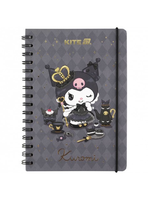 Блокнот на спіралі A5, 80 аркушів Kite Kuromi HK25-190 Блокнот на спіралі A5, 80 аркушів Kite Kuromi HK25-190