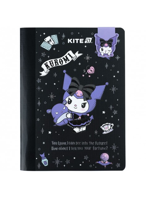 Блокнот з магнітною закладкою А5, 60 аркушів Kite Kuromi HK25-192 Блокнот з магнітною закладкою А5, 60 аркушів Kite Kuromi HK25-192