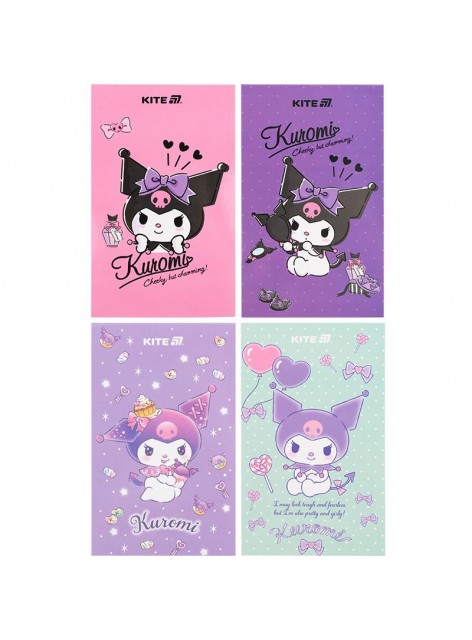 Блокнот-планшет, A6, 50 аркушів Kite Kuromi HK25-195 Блокнот-планшет, A6, 50 аркушів Kite Kuromi HK25-195