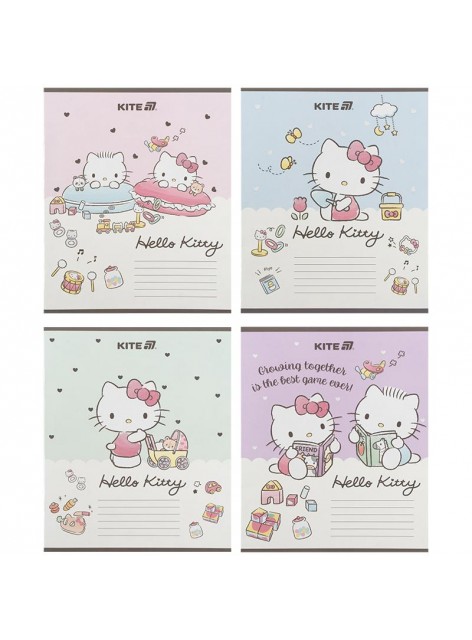 Зошит 12 аркушів, коса лінія (1 шт.) Kite Hello Kitty HK25-235-1 Зошит 12 аркушів, коса лінія (1 шт.) Kite Hello Kitty HK25-235-1