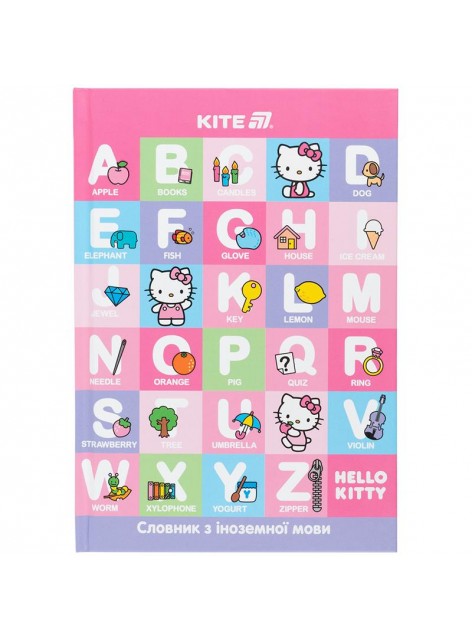 Зошит для запису іноземних слів, 60 аркушів Kite Hello Kitty HK25-407-1 Зошит для запису іноземних слів, 60 аркушів Kite Hello Kitty HK25-407-1
