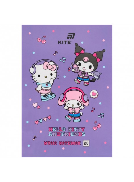 Зошит для нот А4, 20 аркушів Kite Hello Kitty HK26-404 Зошит для нот А4, 20 аркушів Kite Hello Kitty HK26-404