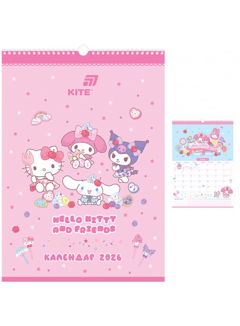 Календар-планер настінний 2026р. Kite Hello kitty HK26-440 Календар-планер настінний 2026р. Kite Hello kitty HK26-440