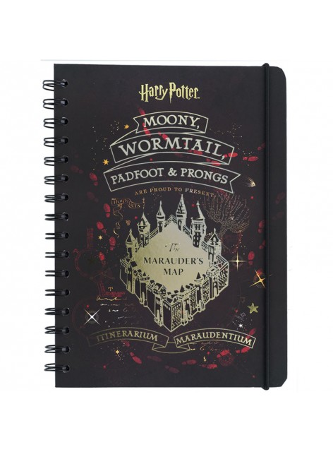 Блокнот на спіралі А5, 80 аркушів Kite Harry Potter HP24-190