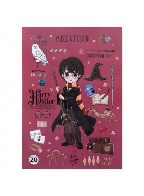 Зошит для нот А4, 20 аркушів KITE Harry Potter HP24-404