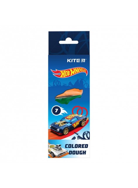 Тесто для лепки, 7 цветов KITE Hot Wheels HW21-136