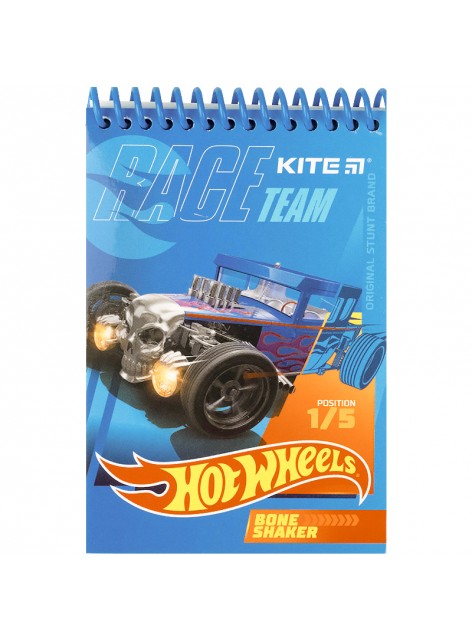 Блокнот А6, 48 листов KITE Hot Wheels HW21-196