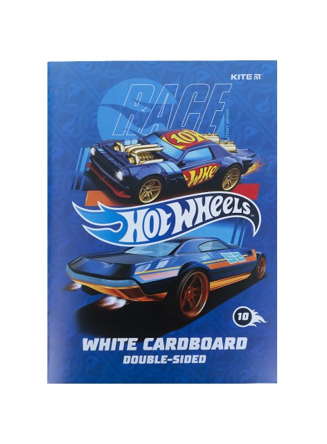 Картон белый двусторонний KITE Hot Wheels HW21-254