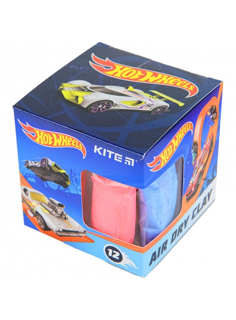 Пластилін повітряний, 12 кольорів+формочка Kite Hot Wheels HW22-135 Пластилін повітряний, 12 кольорів+формочка Kite Hot Wheels HW22-135