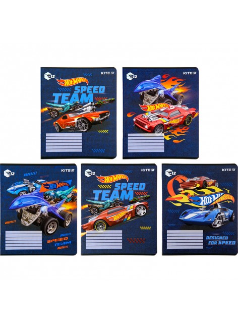 Зошит 12 аркушів, лінія (1 шт.) KITE Hot Wheels HW22-234