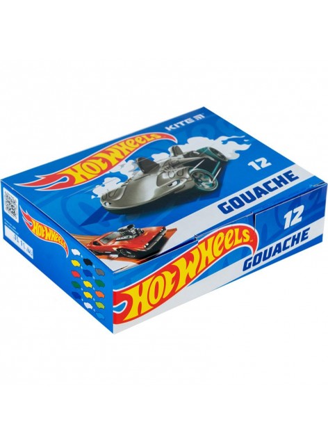 Гуаш, 12 кольорів KITE Hot Wheels HW23-063