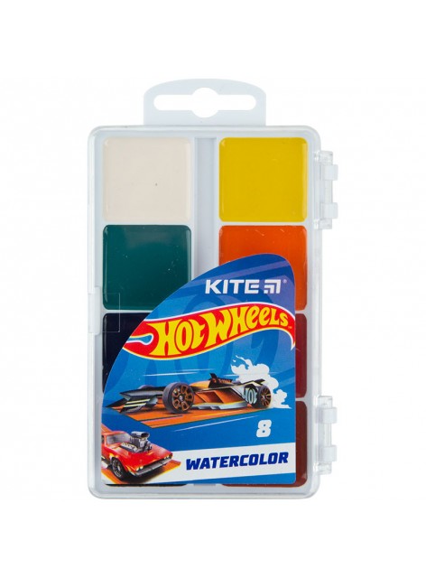 Фарби акварельні 8 кольорів Kite Hot Wheels HW23-065