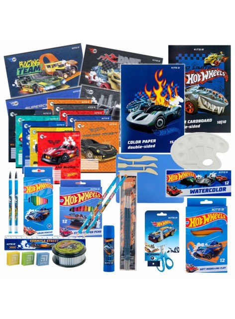 Набір канцтоварів 29 предметів Kite Hot Wheels HW24-000-29