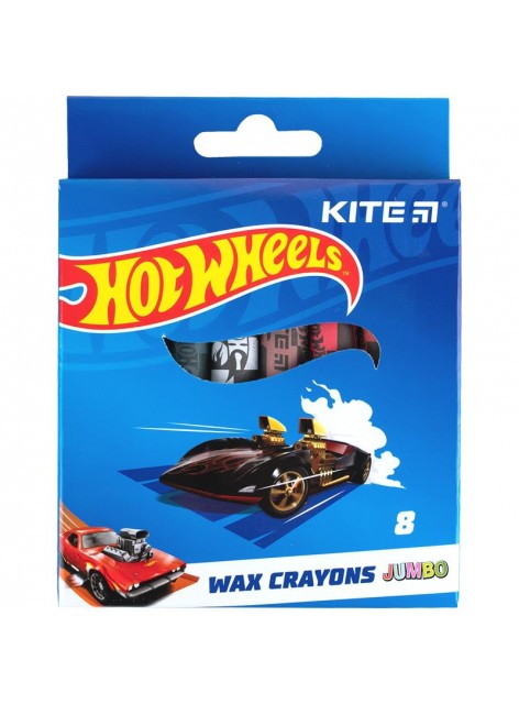 Крейда воскова Jumbo, 8 кольорів Kite Hot Wheels HW24-076
