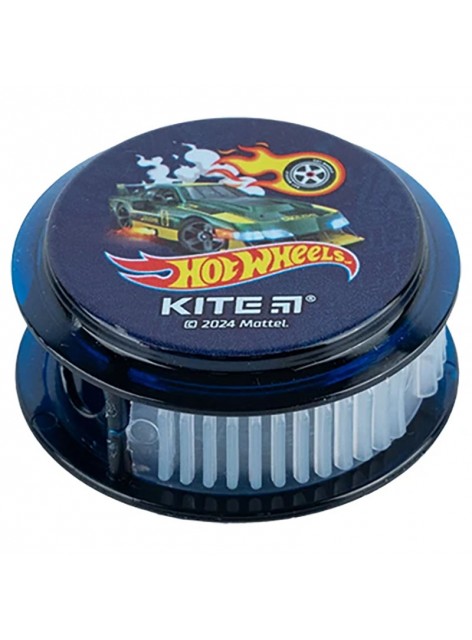 Точилка з контейнером кругла Kite Hot Wheels HW24-117