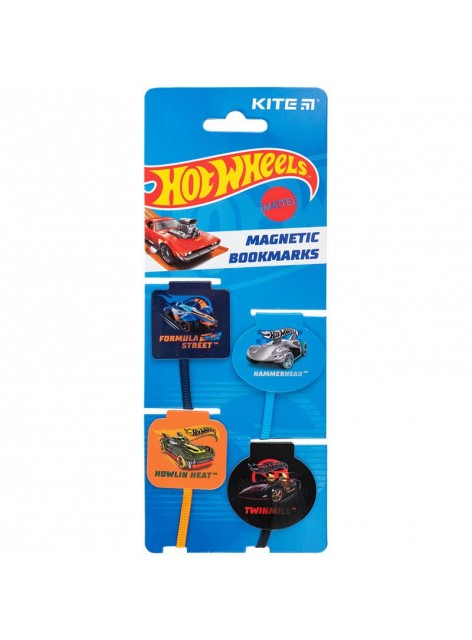 Набір магнітних закладок-лясе Kite Hot Wheels HW24-497