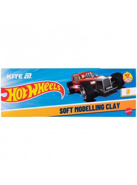Пластилін 6 кольорів, 120 г Kite Hot Wheels HW25-081 Пластилін 6 кольорів, 120 г Kite Hot Wheels HW25-081