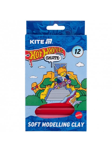 Пластилін восковий, 12 кольорів Kite Hot Wheels HW25-086-2