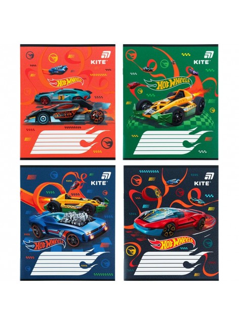 Зошит 12 аркушів, коса лінія (1 шт.) Kite Hot Wheels HW26-235 Зошит 12 аркушів, коса лінія (1 шт.) Kite Hot Wheels HW26-235